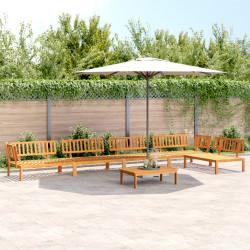 6 Pcs conjunto de móveis de paletes p/ jardim acácia maciça