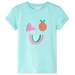 T-shirt infantil menta-claro 128