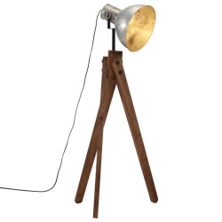 Candeeiro de pé 25 w 45x45x120 cm e27 prateado vintage