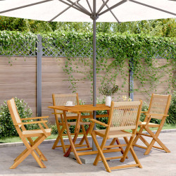 Cadeiras de jardim dobráveis 4pcs madeira de acácia maciça bege