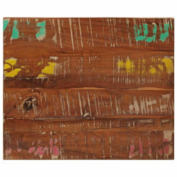 Tampo de mesa retangular 60x50x2,5 cm madeira recuperada maciça