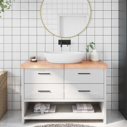 Bancada p/ wc 120x50x(2-6) cm madeira maciça tratada castanho