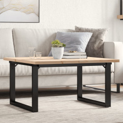 Mesa de centro estrutura em o 80x80x45,5 cm pinho/aço