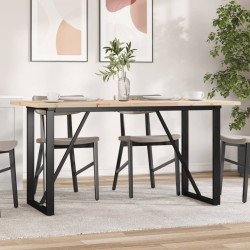Mesa de jantar estrutura em o 160x80x75,5cm pinho/aço