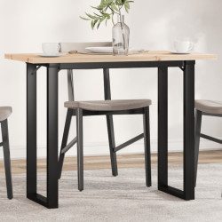 Mesa de jantar estrutura em o 100x50x75,5cm pinho/aço