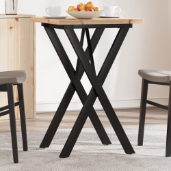 Mesa de jantar estrutura em x 50x50x75,5 cm pinho/aço