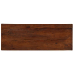 Tampo de mesa retangular 90x20x3,8 cm madeira recuperada maciça