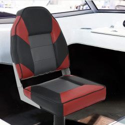 2 Pcs conjunto assento de barco dobrável com encosto alto
