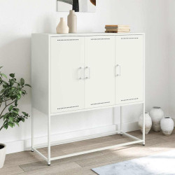 Aparador alto 100,5x39x107 cm aço branco