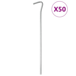 Estacas para tenda 50 pcs 23 cm ø5 mm aço galvanizado