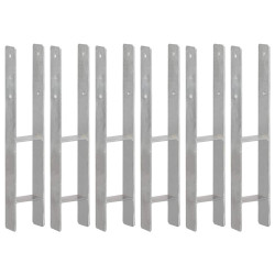 Âncoras de vedação 6 pcs 10x6x60 cm aço galvanizado prateado