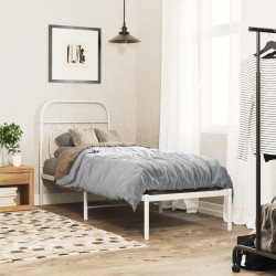 Estrutura de cama sem colchão com cabeceira 75x190 cm branco