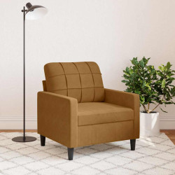 Poltrona 60 cm veludo castanho