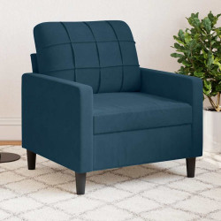 Poltrona 60 cm veludo azul