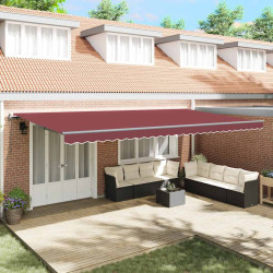 Toldo retrátil automático 600x300 cm bordô