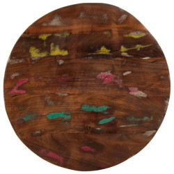 Tampo de mesa redondo ø50x3,8cm madeira recuperada maciça