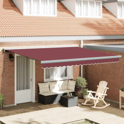 Toldo retrátil manual 400x300 cm bordô