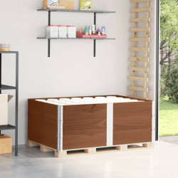 Colares para paletes 3 pcs 150x100 cm pinho maciço castanho