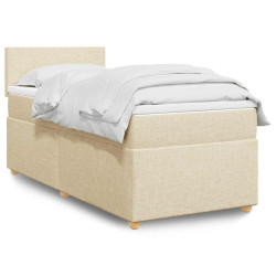 Cama com molas/colchão 80x200 cm tecido cor crème