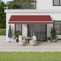 Toldo retrátil automático 500x350 cm bordô