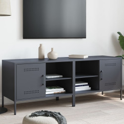 Móveis de TV 2 pcs 68x39x50,5 cm aço antracite
