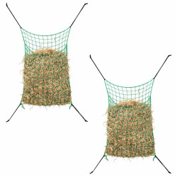 Redes para feno 2 pcs retangular 200x120 cm PP verde