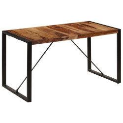 Mesa de jantar 140x70x75 cm madeira de acácia maciça