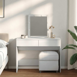 Toucador com leds 100x40x130 cm branco