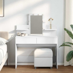 Toucador com leds 100x40x130 cm branco