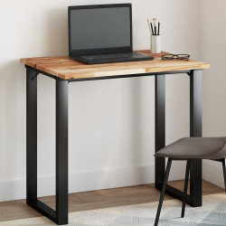Tampo de mesa retangular 80x60x2 cm madeira de acácia maciça
