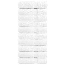 Toalhas de mãos premium solund 10 pcs 50x100 cm 600 gsm branco