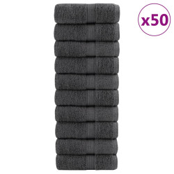 Toalhas rosto premium solund 50 pcs 15x21 cm 600g/m2 antracite