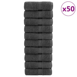 Toalhas de rosto premium solund 50 unidades antracite 30x30 cm 600 g/m²