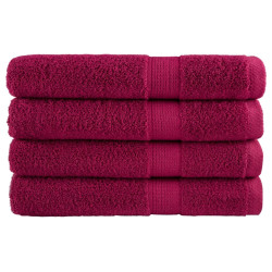 Toalhas premium solund 4 pcs 100x200 cm 600 gsm bordô
