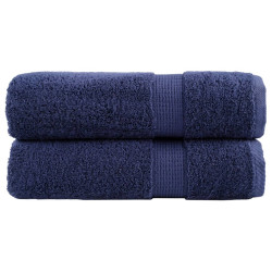 Toalhas mãos premium solund 2pcs 50x100cm 600 gsm azul-marinho