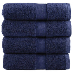 Toalhas bidé premium solund 4pcs 30x50 cm 600 gsm azul-marinho