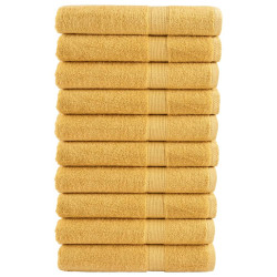 Toalhas premium solund 10 pcs 100x200 cm 600 gsm dourado