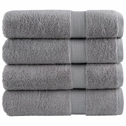 Toalhas de banho premium solund 4pcs 100x150cm 600gsm cinzento