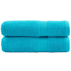 Toalhas de mãos premium solund 2pcs 50x100 cm 600 gsm turquesa