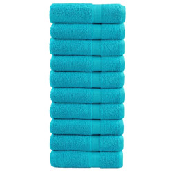 Toalhas de banho premium solund 10pcs 70x140cm 600gsm turquesa