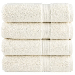 Toalhas de banho premium solund 4 pcs 70x140 cm 600 gsm creme