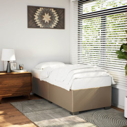 Estrutura de cama 80x200 cm couro artificial cor cappuccino