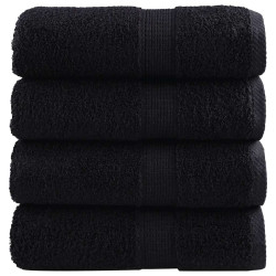 Toalhas de bidé premium solund 4 pcs 30x50 cm 600 gsm preto