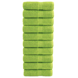 Toalhas de bidé premium solund 10pcs 30x50cm 600gsm verde maça