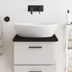 Bancada p/ wc 40x60x2 cm madeira tratada castanho-escuro