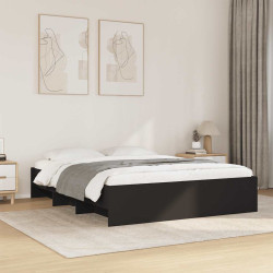 Estrutura de cama sem colchão 160x200 cm preto