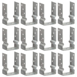 Âncoras de vedação 12 pcs 9x6x15 cm aço galvanizado prateado