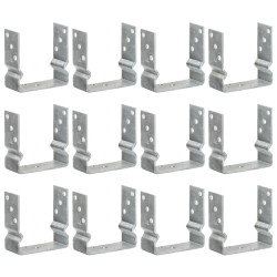 Âncoras de vedação 12 pcs 14x6x15 cm aço galvanizado prateado