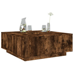 Mesa de centro 100x100x40 cm derivados madeira carvalho fumado