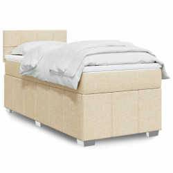 Cama com molas/colchão 90x200 cm tecido cor crème